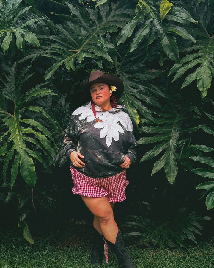 *PRE-ORDER* Kilakila Camo ʻUlu Quilted Yoke Oversized Hoodie